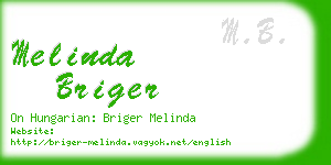 melinda briger business card